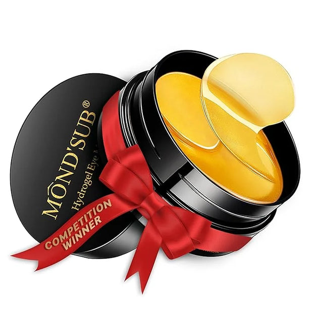 Under Eye Patches - 30 Pairs of 24K Gold Eye Masks for Puffy Eyes, Dark Circles & Wrinkles - Collagen & Hyaluronic Acid fo...