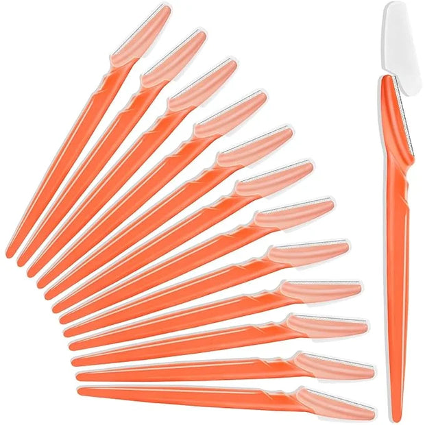 12 Pcs Eyebrow Razors, Face Razors Multipurpose, Exfoliating Dermaplaning Tools, Eyebrow Trimmers Shaver with Safety Cover...