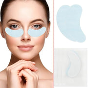 100 Pairs Hydrogel Under Eye Gel Patches Lint Free Eye Lash Pads Eyelash Extension Tool Mask Eyepads, Transparent/Blue - P...