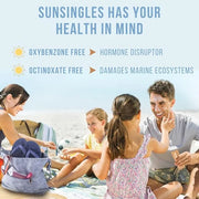 SunsinglesTravel Size Sunscreen, Waterproof/Sweat Proof SPF 50 Protection Fragrance-Free Lotion, PABA-Free Mini Sunscreen ...