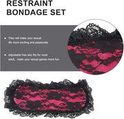 Soft Lace Eye Mask Party Ribbon Accessories, Eye Mask Comfortable Sleep Mask Can Be Adjusted to Shading Eyes, Travel,Home,...