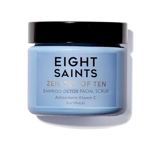 Eight Saints Zen Out Of Ten Bamboo Detox Face Scrub Exfoliator, Natural and Organic Daily Exfoliating Facial Scrub With Ba...
