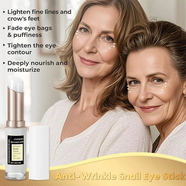 COSMOO Snail Peptide Advanced Under Eye Cream for Dark Circles, With Snail Mucin, Advanced Snail Eye Stick For Puffiness &...