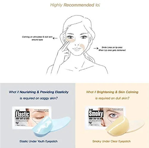 The Orchid Skin Eye Patch Skin Care Eye Masks for Dark Circles Korean Beauty 1oz Orchid Smoky Under Clear Eye Patch Pack o...