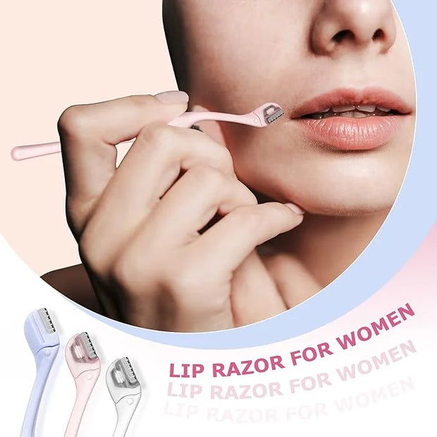 6Pcs Eyebrow Razor Mini Eyebrow Razor Trimmer Female Face Shaver Lip Hair Remover with Precision Cover Small Shaver for Wo...