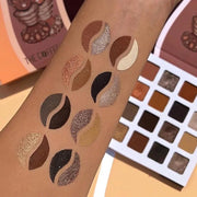 Juvia's Place Coffee Shop Eyeshadow Palette - 16 Pan Palette, Tan, Auburn, & Rich Dark Chocolate, Mattes and Shimmers, Hig...