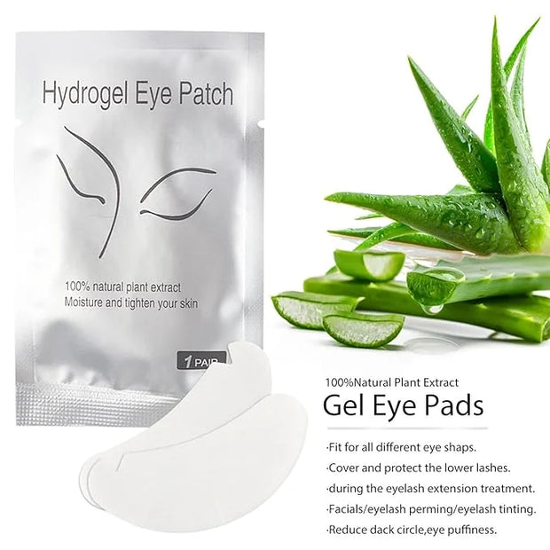 myaokue-up 102 pcs Natural Hydrogel Eye Gel Pads V- Shape Collagen and Aloe Vera Patches for Under Eyes Premium Eye Mask B...
