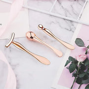 BetterJonny 3Pcs Metal Eye Cream Applicator Roller Wand Stick, Cosmetics Spoon Eye Cream Massager Wand Girls Women Facial ...