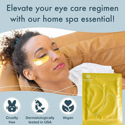 Blue Oasis Under Eye Patches for Puffy Eyes and Dark Circles - 20 Pairs Brightening 24K Gold Eye Mask, Hyaluronic Acid and...