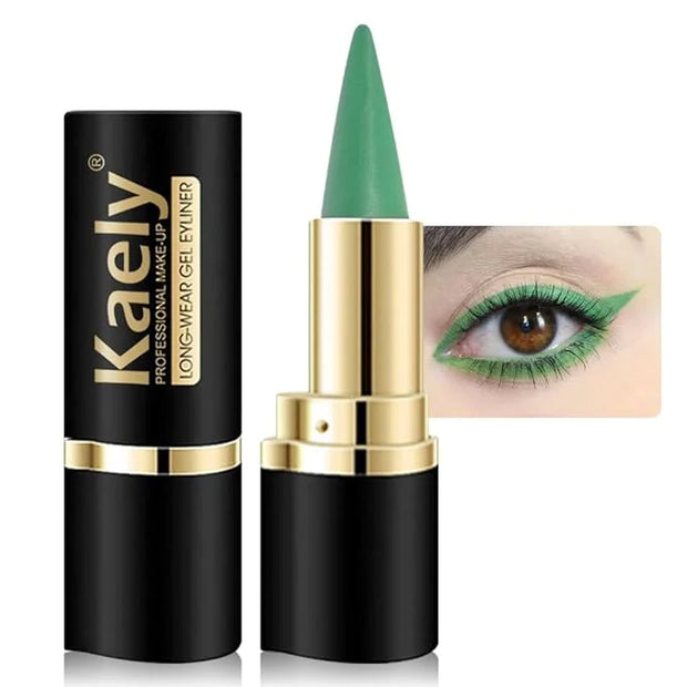 Kaely Light Green Gel Eyeliner Pencil,Waterproof Smudge Proof Eye Liner Pen,Cat Eye Goth Halloween Makeup,Eye Black Face P...