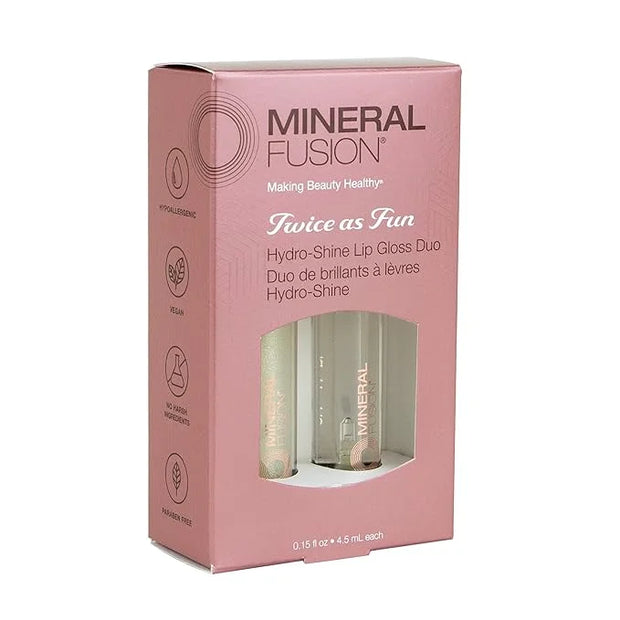 Mineral Fusion Twice As Fun, Hydro-Shine Lip Gloss Duo (Pack of 2) - Product Image