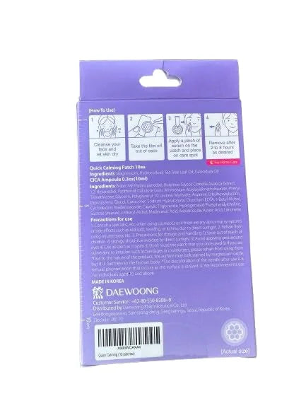 EasyDerm Quick Calming Magnesium Patches – Hydrocolloid Acne Spot Treatment Includes Tweezers & Ampoule, 10 Patches, Zit S...