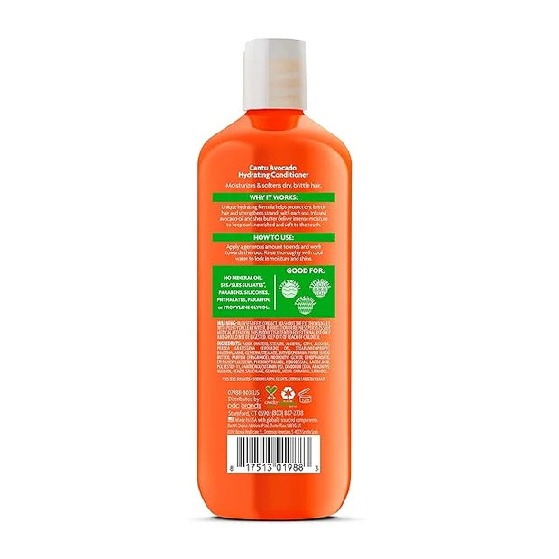 Cantu Avocado Hydrating Silicone-Free Conditioner with Pure Shea Butter, 13.5 oz (Pack of 2) - Product Image