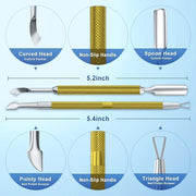 2PCS Metal Mineral Gold Cuticle