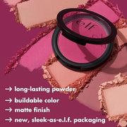e.l.f. Primer-Infused Blush, Long-Wear, Matte, Bold, Lightweight, Blends Easily, Contours Cheeks, All-Day Wear, 0.35 Oz - ...