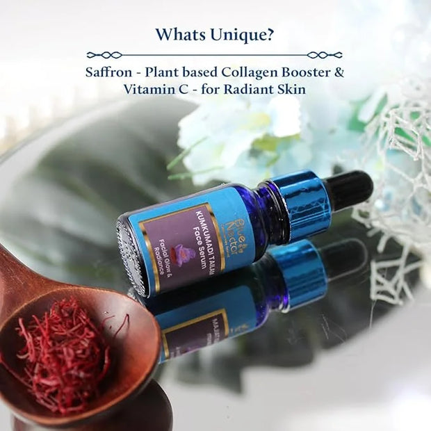 Blue Nectar Saffron & Manjish Oil - Original Kumkumadi Oil for Face | Ancient Glow Serum Face Moisturizer for Glowing Skin...