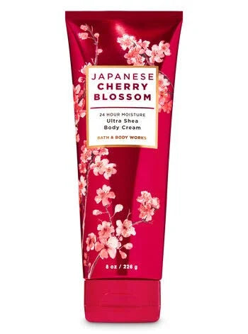 Bath and Body Works - Japanese Cherry Blossom - Moisturizing Body Wash, Fine Fragrance Mist and Ultra Shea Body Cream - 3 ...