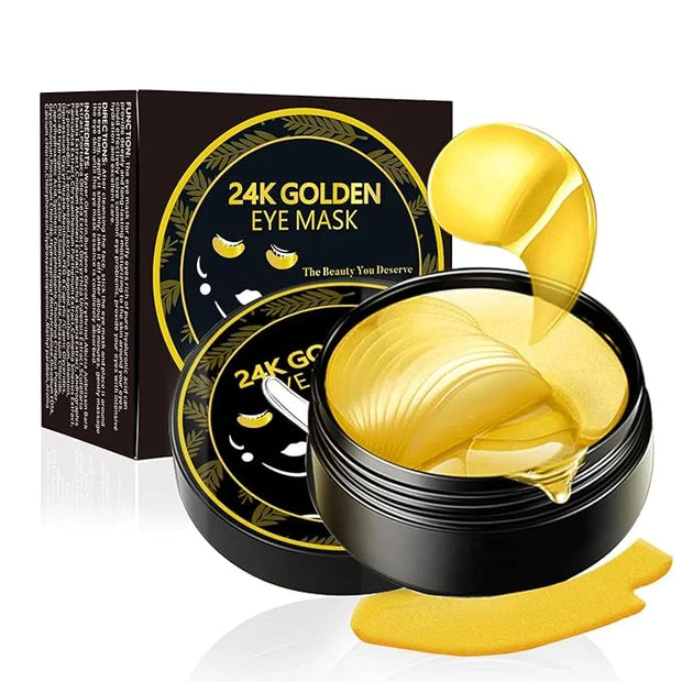 Under Eye Patches, 24K Gold Eye Mask, 60PCS Under Eye Mask, Collagen Gel Pads Patch Treatments for Lighten Wrinkles Puffy ...