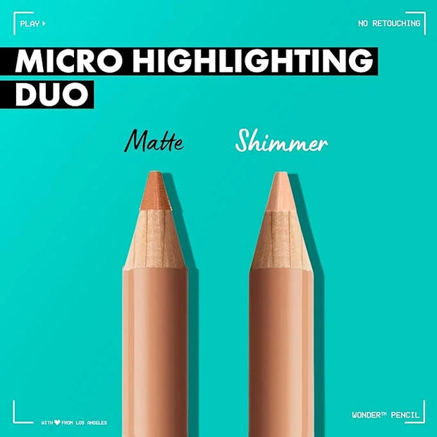 NYX PROFESSIONAL MAKEUP Wonder Pencil, Multi-Use Micro Highlighter & Concealer Stick - Deep (Pack of 2) - Product Image
