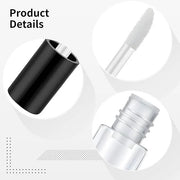 Clear Mini Lip Gloss Tube Empty Lip Balm Containers With Black Lid, 50 Pcs Clear Mini Lip Gloss Containers, 1.2ml/0.04oz E...