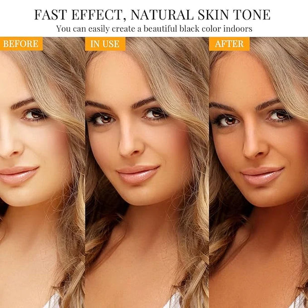 Self Tanner Sunless Tanning Lotion — indoor tanning lotion for tanning beds outdoor Sun-Kissed Glow Non-Transfer Bronzing ...