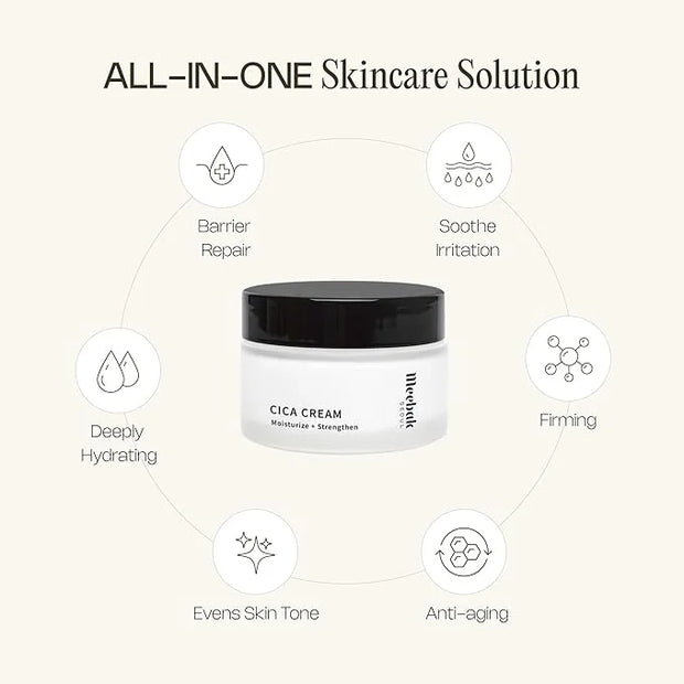 Meebak Cica Cream | Daily Repair Moisturizer with Niacinamide, Ceramide, & Retinol | Deep Hydration & Soothing | Locks in ...