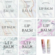 CRASPIRE Lip Balm Labels 80pcs Homemade Container（Marble