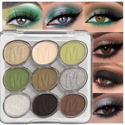 SUAKE Waterproof 9 Colors Shimmer Matte Eyeshadow Palette.Longwearing