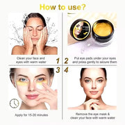 24K Gold Under Eye Mask, For Puffy Eyes and Dark Circles, Anti-Aging and Anti-Wrinke Treatments - Product Image