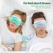 Cooling Eye Mask and Silky Sleep Mask 4 Packs for Man Women for Sleeping Frozen Ice Eye Mask Cold Warm Compress Puffiness ...