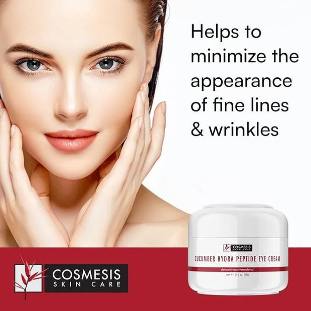 Cucumber Hydra Peptide Eye Cream - Minimize Fine Lines, Promote Smooth Skin & Protect Delicate Under-Eye Skin - 0.50 oz - ...
