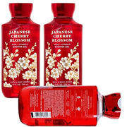 Japanese Cherry Blossom Shower Gel Body Wash - Set of THREE (3) bottles (10 oz ea) -- Bath & Body Works Signature Collecti...