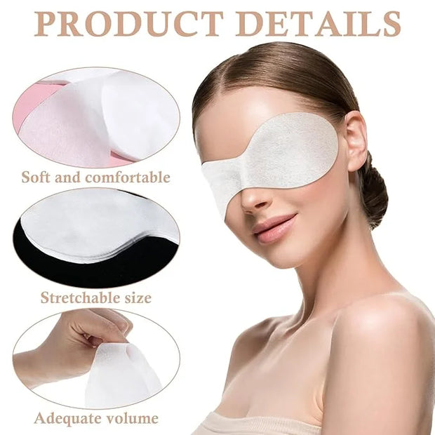 100 Pcs Disposable Non Woven Eye Care, Non Woven Eyes Covers for EyeCare, Disposable Eye Mask Cotton Spa Eyes Pads for Fac...