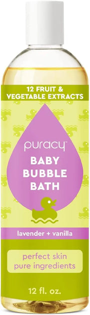 Puracy Bubble Bath for Children, Gently Scented with Real Lavender & Vanilla, 98.75% Natural Baby Bubble Bath, Plant-Based...