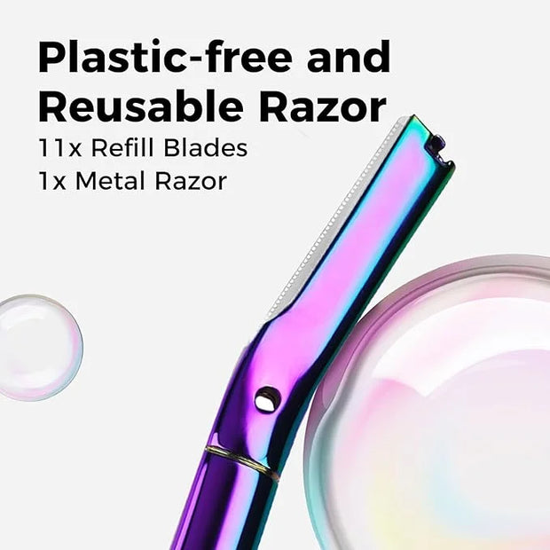 ZOMCHI Dermaplane Razor for Women Face, Premium Facial Razor & Eyebrow Razor, Dermaplaning Tool with Metal Handle, Removes...