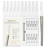 Dermaplaning Razor for Face - 10 Blade Refills, Dermaplaning Tool for Face Help Exfoliate and Smooth Skin, Easy-to-Use Fac...