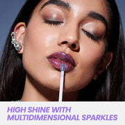 Wonderskin WONDER BLADING Top Gloss - Blue Glitter Lip Gloss, Hydrating and High Shine Finish Lip Makeup (Blue Glitter) - ...