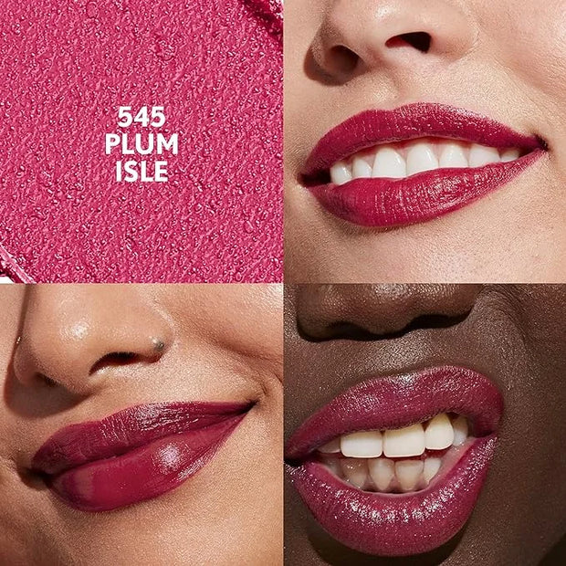 COVERGIRL Clean Lip Color, Plum Isle, Satin Finish, Squalane, Avocado & Aloe, Carmine-Free, Non-Drying, 0.12oz - Product I...