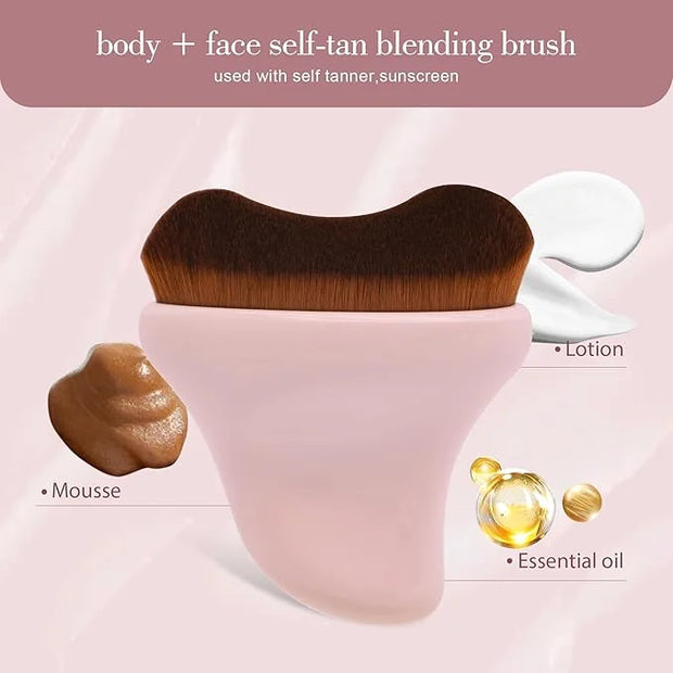 Self Tanner Brush - Kabuki Brush Body Leg Makeup Brush for Self Tanning Gel Tanning Lotion,Sunscreen - Self Tanning Mitt B...