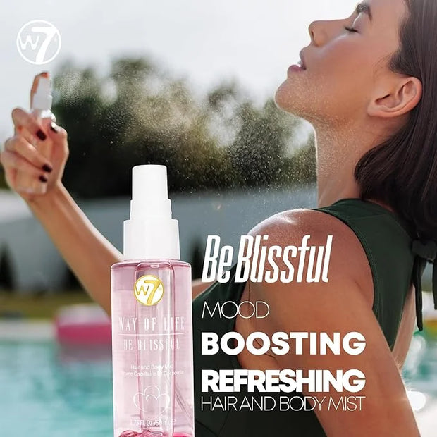 W7 VAY-CAY Be Blissful - Travel Size Skincare Set | Carry On Luggage Essentials: Shower Gel & Body Wash, Body Butter & Bod...