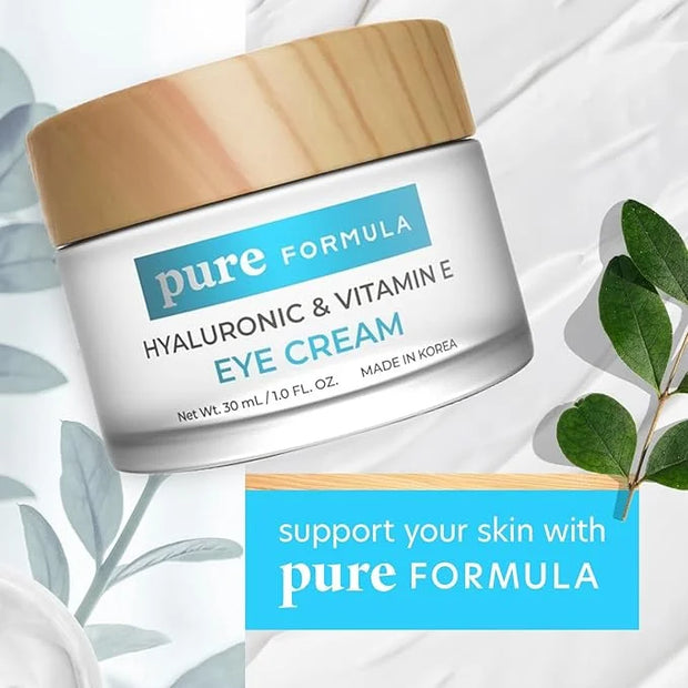 Hyaluronic Acid & Vitamin E Eye Cream - For Dark Circles and Puffiness, Moisturizing & Anti-aging Under Eye Cream - Cruelt...