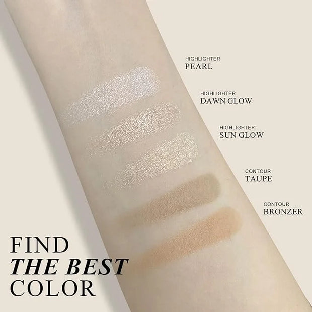 KYDA Face Sculpting Contour Palette, Natural Shimmer Smooth