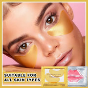 30PCS Lip Mask & Under Eye Mask Pink Lip Masks 24k Gold Eye Mask Patches for Puffy Eyes Effectively Moisturizing Lip & Eye...