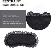 Soft Lace Eye Mask Party Ribbon Accessories, Eye Mask Comfortable Sleep Mask Can Be Adjusted to Shading Eyes, Travel,Home,...