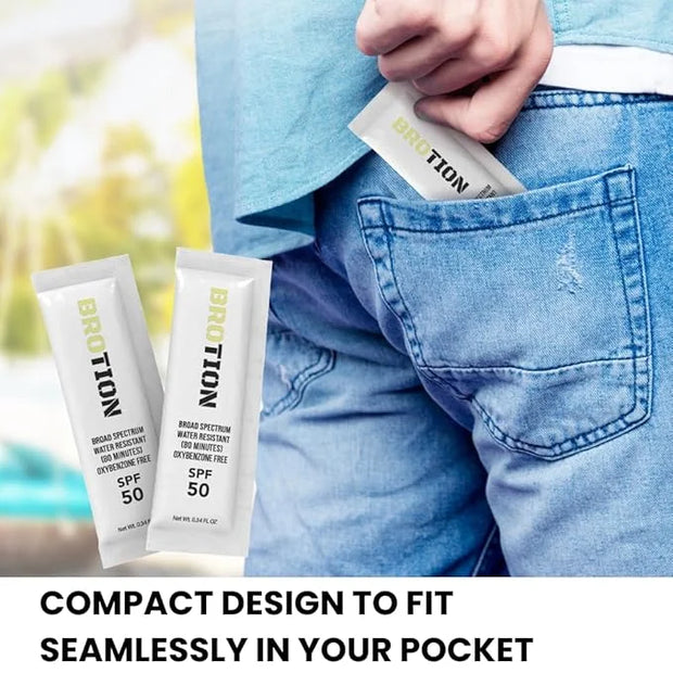Travel Size Sunscreen, Waterproof/Sweat Proof SPF 50 Protection Fragrance-Free Lotion, PABA-Free Mini Sunscreen For Face, ...