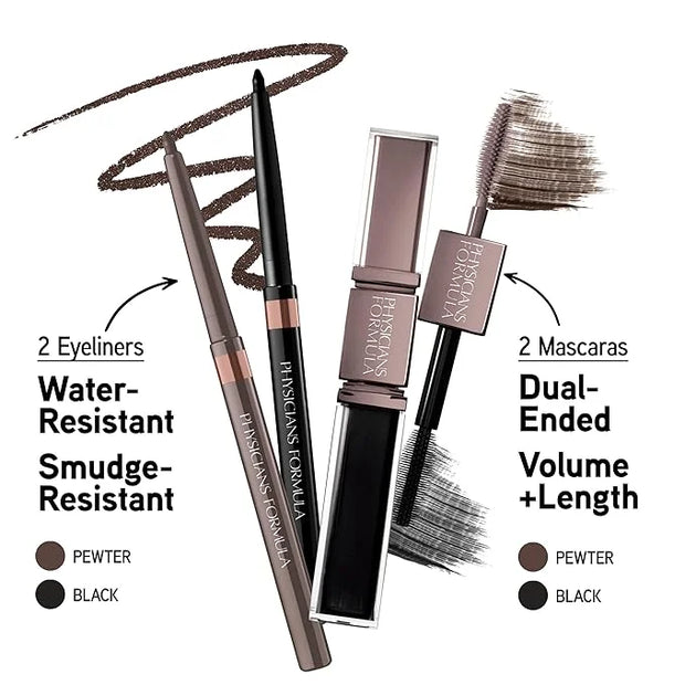 Physicians Formula Shimmer Strips Custom Eye Enhancing Kit with Eyeshadow, Eyeliner & Mascara, Nude - Product Image