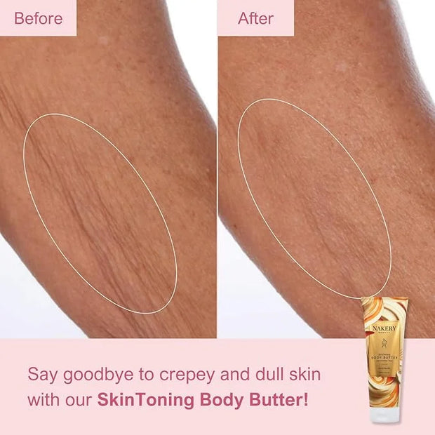 Nakery Skin Toning Body Butter for Women - Firming Body Lotion for Women - Peptide Infused Body Lotion for Crepey & Saggin...