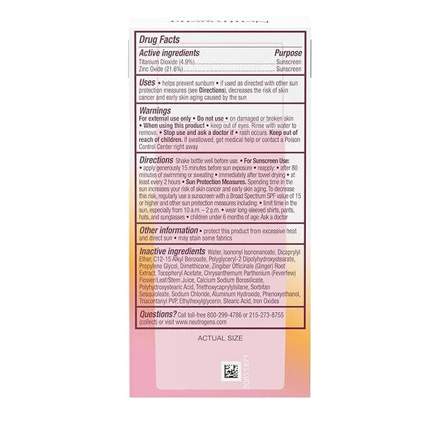 Neutrogena Purescreen+ Invisible Daily Defense Mineral Sunscreen for Face with SPF 30, Broad Spectrum Mineral Sunscreen wi...