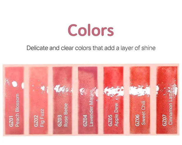 Chewy Lip Glaze, High Shine Lip Gloss, Korean Beauty (GZ06 Sweet Chili, 3.5 grams) - Product Image