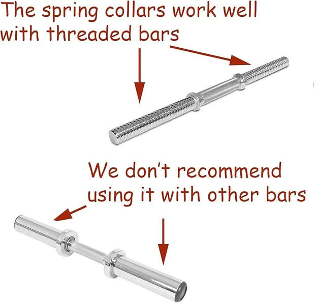 4pcs Spring Clip Collars 1 inch (0.94'', 24mm) 24mm) Exercise - Product Image